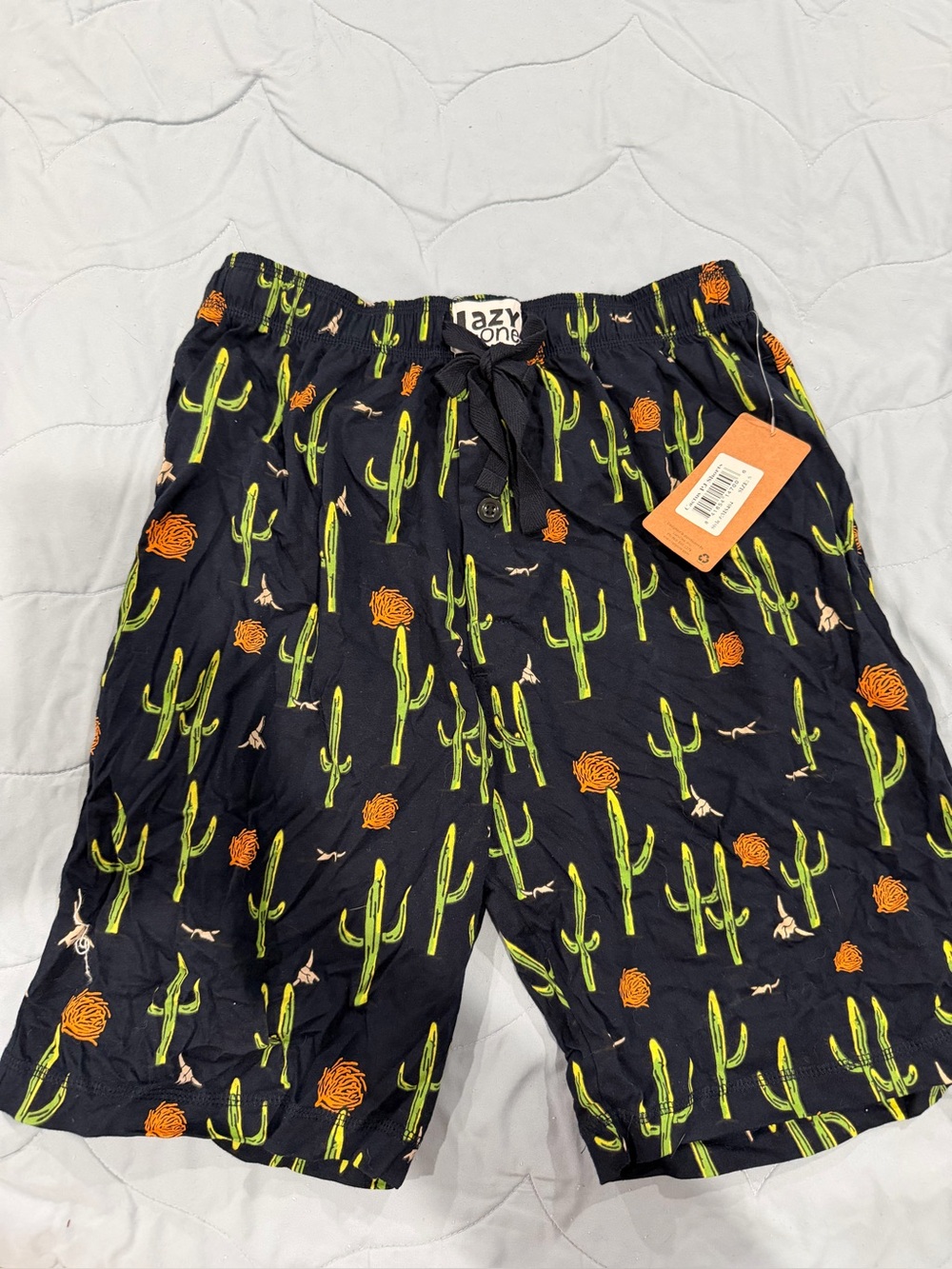 Lazy One Navy Cactus Print Lounge Shorts Small